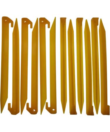 MUDOR 12 Inch Plastic Tent Stakes - 12 Pcs Heavy Duty Pegs for Camping, Outdoor, Beach, and Garden Use - Buy Online on GoSupps.com