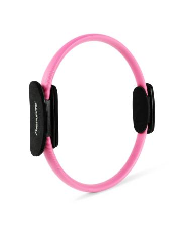 MSPORTS Pilates Ring Premium I Resistance Ring - Double Grip Pilates Yoga Ring 38 cm Exercise Circle Pastel Pink - Buy Online on GoSupps.com