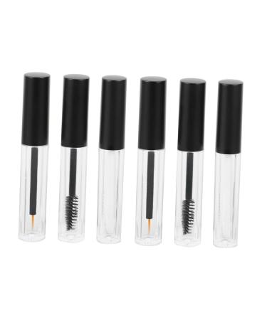 SOESFOUFU 6pcs Eyeliner Eyelash Bottle Lash Mascara Lip Gloss Tubes Transparent Mascara Clear Lipgloss Plastic