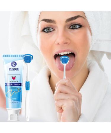 Facynde Gums Tongue Cleaner | Natural Mint Fresh Breath Kit | Ergonomic Tongue Cleaner for Bad Breath & Stain Removal - Buy Online on GoSupps.com