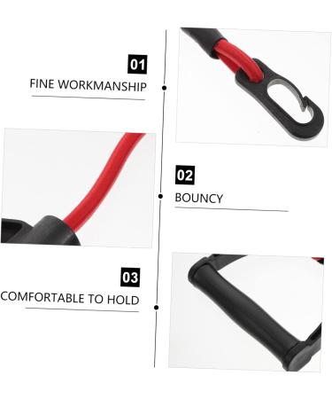 Buy 2 Pairs Pull Rope Treadmills | Home Fitness Resistance Bands with Handles | Elastic Muscle Resistance Belts - Red Latex - Buy Online on GoSupps.com