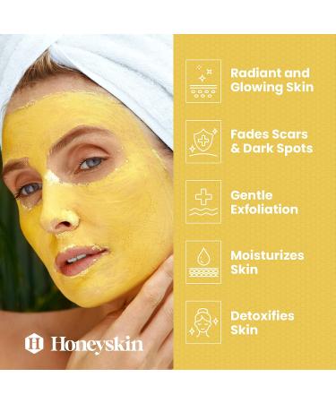 Organic Turmeric Face Mask for Sensitive Skin - Deep Cleansing & Moisturizing with Manuka Honey, Kaolin Clay & Bentonite - 3oz - Buy Online on GoSupps.com