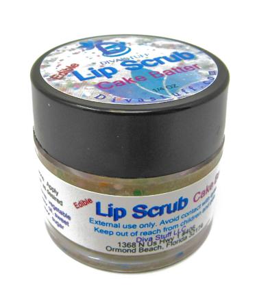 Diva Stuff Ultra Hydrating Lip Scrub for Soft Lips Gentle Exfoliation Moisturizer & Conditioner Cake Batter Flavor oz (Made in the USA)