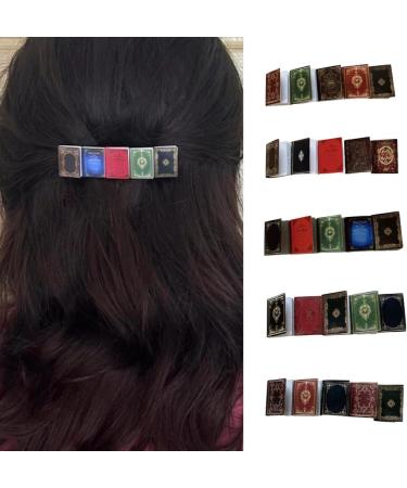 PLCPDM Maillard Look Hair Clip for Hot Girl Ancient Books Shape Hair Barrettes Ponytail Braids Hair Clip for Teens Girl 11 red and blue book - Buy Online on GoSupps.com