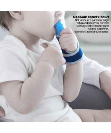 Baby Teething Gloves - Self-Soothing Pain Relief Mitt for Newborns | Blue Teething Toy - Buy Online on GoSupps.com