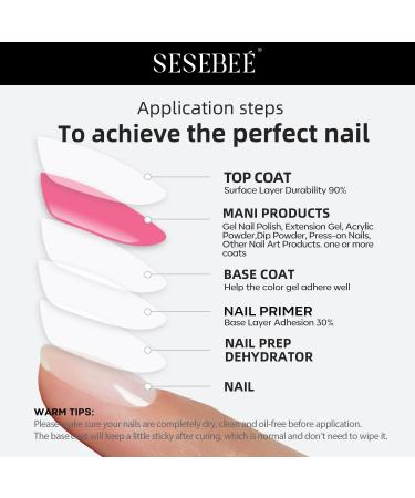 15ml Gel Top Coat and Base Coat Set - No Wipe, LED Lamp Dry, Long Lasting Nail Art Polish - 5in1 Builder Formula - Buy Online on GoSupps.com
