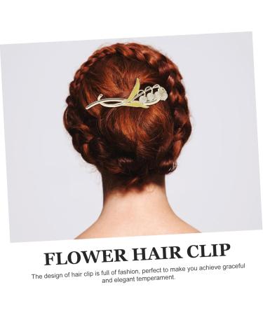 Beaupretty Flower Hair Barrette Twist Chuck Clip womens clips bellflower clips bellflower headdress flower bellflower barrettes orchids claws alloy decorate Miss Decorative Hair Clips - Buy Online on GoSupps.com