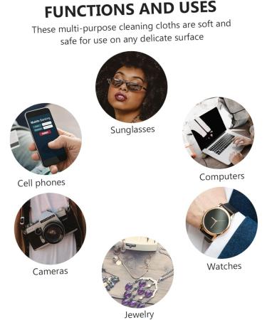 FOMIYES 100pcs Glasses & Screen Cleaning Cloth - Premium 14x14cm Microfiber Lens Cloth for Eyeglasses Phones & Electronics - Grey - Buy Online on GoSupps.com