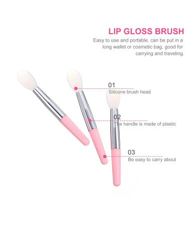 FRCOLOR 12pcs Silicone Lip Brush Set - Lip Gloss Liner Balm & Eyebrow Applicators - Travel Makeup Brushes in Pink & White - Buy Online on GoSupps.com
