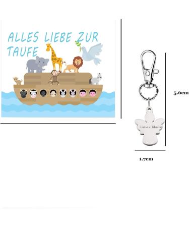 Guardian Angel Keychain & Folding Card Perfect Baptism Gift for Boys & Girls | Celebrate with Noah's Ark Design - Buy Online on GoSupps.com