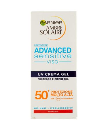 Garnier Ambre Solaire UV Gel Face Cream Advanced Sensitive SPF 50+ very high protection 50 ml UV Cream SPF 50