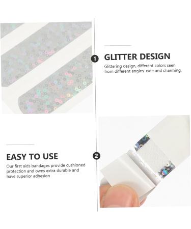 Didiseaon 20pcs Extra Large Cartoon Bandages - Glitter Plasters for Girls | Bulk First Aid Supplies for Lovely Travel - Buy Online on GoSupps.com