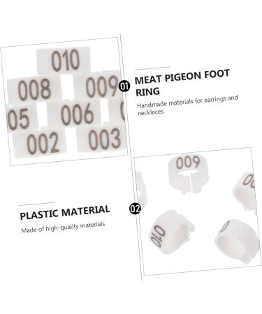 Yardwe 300 Pcs Pigeon Anklet Chicken Drumsticks Tag Plastic Foot Ring for Pigeon Poultry Pen Parrot Baby 1.3X1.3CMx3pcs Whitex3pcs - Buy Online on GoSupps.com