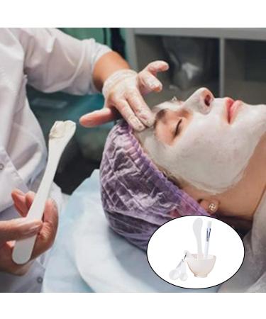 Oshhni 6x Face Mask Mixing Bowl Set | Facial Mask Tool Kit with Brush & Spoon | Spa Quality Mixing Bowls - White - Buy Online on GoSupps.com