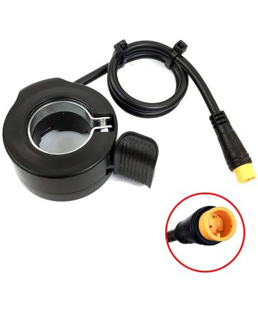 Electric Bike Accessories 130X Thumb Throttle WP Plug for Ebike Speed Control Left/Right Finger Throttle Hand Accelerator Trigger Throttle for Electric Bike Bicycle 24-72V Fit for 22.4mm Handlebar