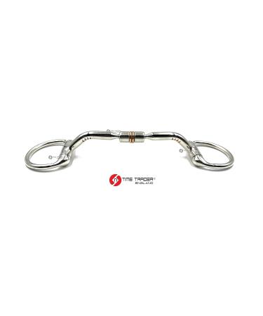 Pony Eggbutt Snaffle Horse Bit with Copper Roller and Inlay (3.5") - Buy Online on GoSupps.com