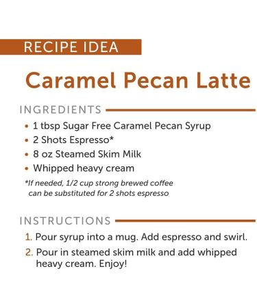Jordan's Skinny Syrups Sugar-Free Coffee Syrup Caramel Pecan Flavoring for Chai Latte Protein Shake and More - Zero Calorie Gluten-Free Keto Friendly - 750ml (25.4 Fl Oz) - Pack of 6 - Buy Online on GoSupps.com