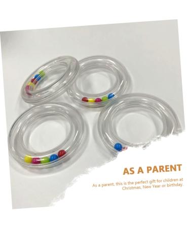 SAFIGLE 30 Pcs Transparent Circle Rattle Set for Infant Nursing Teether - Calming & Soothing Bed Molar Rattles - Portable Newborn Teething Toys - Buy Online on GoSupps.com