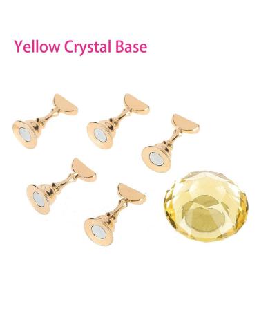 Magnetic Nail Tip Practice Stand Base - Alloy Holder for Nail Art | 3 Colors Available (Yellow) - Buy Online on GoSupps.com