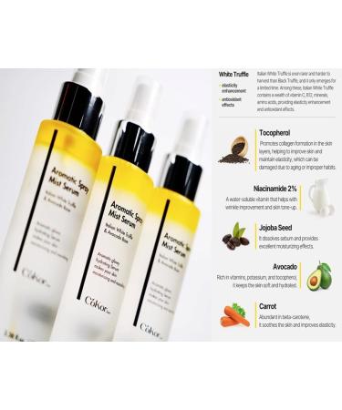Aromatic Italian White Truffle Spray Serum - 3.38 Fl Oz Vegan Hypoallergenic Facial Mist | K-Beauty Glass Skin Care - Buy Online on GoSupps.com