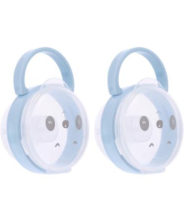 Milists 2-Piece Cartoon Animal Pacifier Storage Case - Clear Dust-Proof Container for Travel & Home - Ideal for Baby Essentials - Buy Online on GoSupps.com