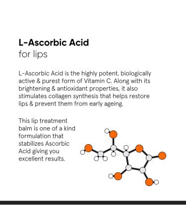 Plotz Minimalist 8% L-Ascorbic Acid Lip Treatment Balm - Nourishing Vitamin E & Glycerine for Pigmented & Dark Lips | 12 gm - Buy Online on GoSupps.com