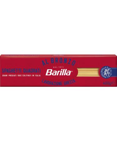 Barilla Barilla Bronze-Die Pasta Square Spaghetti 100% Italian wheat bronze-extruded pasta with a raw finish intense roughness thick and robust shape excellent sauce and cooking performance 400g