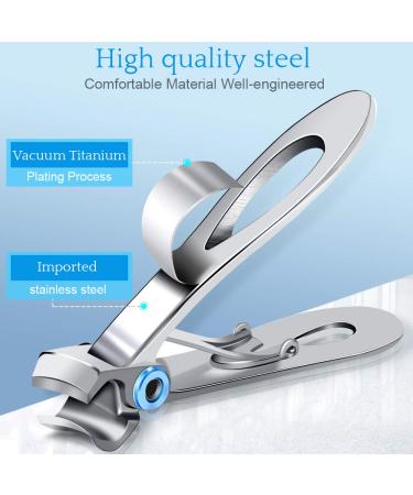 Pretty Diva Wide Jaw Toenail Clippers for Thick Nails - Stainless Steel, Heavy Duty, Extra Large & Easy Grip - Ideal for Seniors & Elderly - Silver - Buy Online on GoSupps.com
