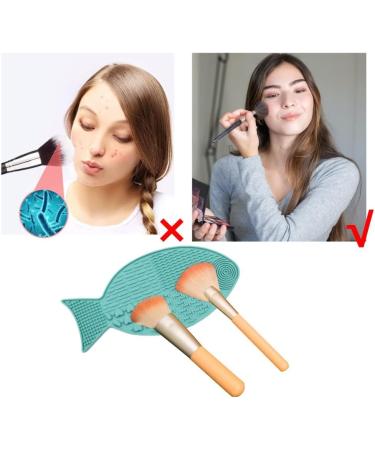 Makeup Brush Cleaning Mat Silicone Makeup Brush Cleaning Pad with Suction Cup Portable Makeup Brush Cleaner for Foundation Brush Eyebrow Brush - Buy Online on GoSupps.com