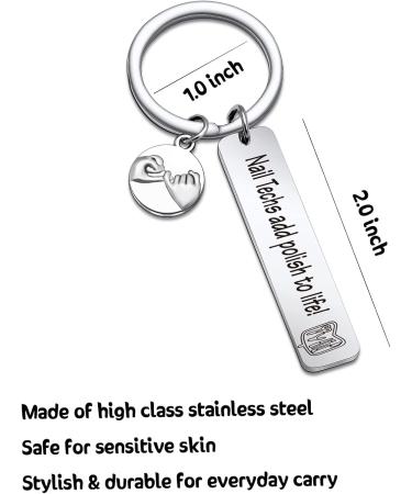 RSZOTW Nail Techs Keychain Manicurist Gift Nail Technician Jewelry Makeup Lover Keychain Nail Techs Key Chain General - Buy Online on GoSupps.com