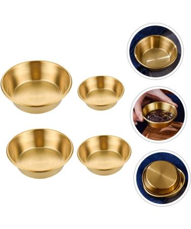 PRETYZOOM 4pcs Seasoning Dish Small Seasoning Plate Individual Teaspoon Rest Metal Portion Cups Dry Fruit Seasoning Bowls Tea Spoons Stainless Household Soy Sauce Stainless Steel - Buy Online on GoSupps.com