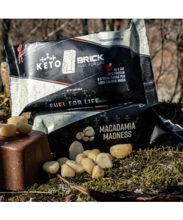 Keto Brick | Keto Snack Bar | Delicious and Easy Keto Snack on the Go | High Protein | High Fat | Sugar Free | Low Carb Bar (2 Pack Macadamia Madness) Macadamia Madness 2 Pack - Buy Online on GoSupps.com