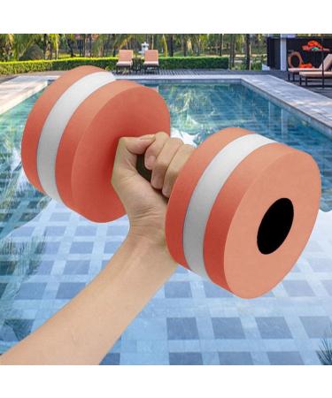 2PCS Water Aerobic Foam Dumbbells Set for Aquatic Exercise - Orange - Buy Online on GoSupps.com