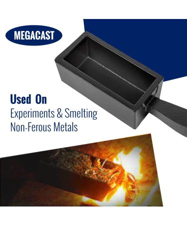 MegaCast 100 oz Troy Ounce Loaf Cast Iron Ingot Mold for Melting & Casting Precious Metals - Gold, Silver, Copper, Aluminum, Brass | Refining Tool - Buy Online on GoSupps.com