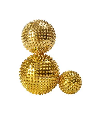 D DOLITY 3 pieces magnetic acupressure balls - gold