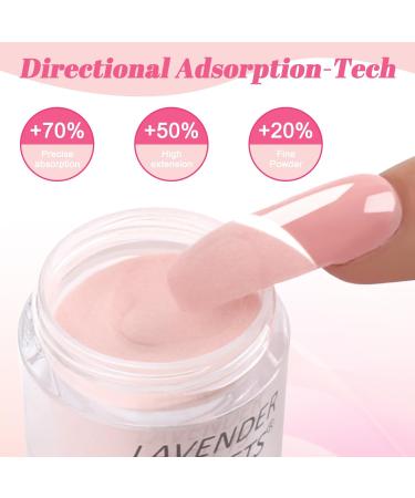 Lavender Violets 14g x 6 Colors Dip Powder French Nail Art - Nude Pink Coffee Grey Black Manicure Dipping Powder - Large Capacity DIY Salon Design - Buy Online on GoSupps.com