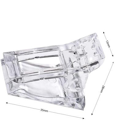 LOUIKAY Nail Tool Clips - 12 pcs Transparent Nail Tips Clips for Polygel Nail Extension (3.5 cm x 2.8 cm) - Best for Nail Art & Manicure - Buy Online on GoSupps.com