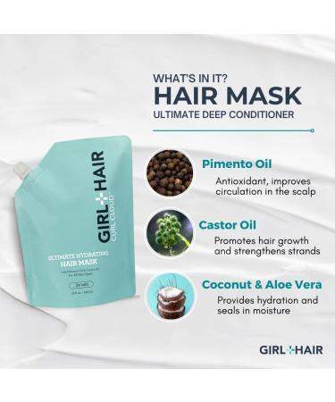 GIRL+HAIR Hydrating Coconut Aloe Vera Hair Mask - 8 fl.oz - Buy Online on GoSupps.com