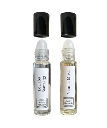 Perfume Sampler Set Woman - Perfumed Body Oil Mini Perfume Rollerball Fragrance Oil Small Perfume Samples Travel Size Cologne 2 pc Duo (Set #7)