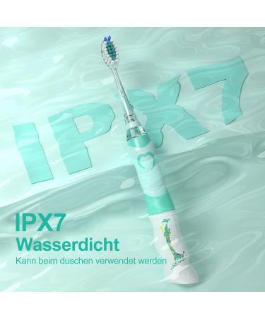 Seago SG-977 Electric Toothbrush for Kids (3-12 Years) - Waterproof Smart Timer 4 Soft Brush Heads Colorful Light - Perfect for Boys & Girls - Buy Online on GoSupps.com