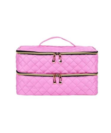 Sac Pour Vernis Semi Permanent Sac de rangement Portable for vernis ongles Double couche multifonctionnel for outils de manucure sac main organisateur sac de maquillage pliable 30/40 grilles P Pink 40 Grids