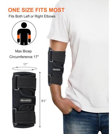 Night Elbow Brace with Metal Splints for Cubital Tunnel Syndrome and Tennis Elbow - Adjustable Support for Men and Women - Buy Online on GoSupps.com