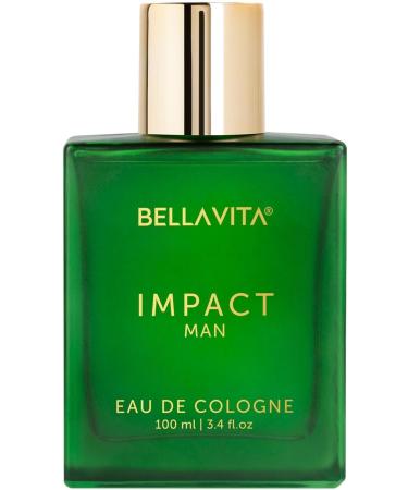 Be'lla Vita Luxury IMPACT MAN Eau De Cologne Perfume with Mandarin Orange Patchouli Cedar | Woody Citrusy Long Lasting EDC Fragrance Scent for Men 100Ml