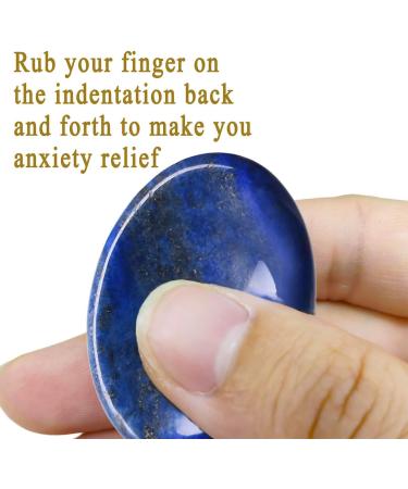 XIANNVXI Lapis Lazuli Worry Stone - Healing Gemstone for Anxiety Relief & Meditation - Reiki Crystal for Stress Relief - Buy Online on GoSupps.com
