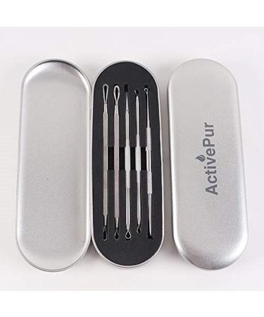 ActivePur Blackhead Remover Pimple Extractor Tool Kit - 5 Piece Set for Acne Removal and Skin Blemish Treatment - Buy Online on GoSupps.com