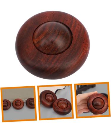 Gogogmy Wooden Hand Rings Massage Balls - Thai Massage Device for Back & Fitness | Gentle Rolling UFO Mahogany Massage Tool - Buy Online on GoSupps.com