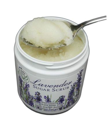 Lavender Exfoliating Sugar Scrub | Non-Greasy Moisturizer with Mango Butter & Essential Oils | 10 oz by Bella Des Natural Beauty - Best for Soft Glowing Skin - Buy Online on GoSupps.com