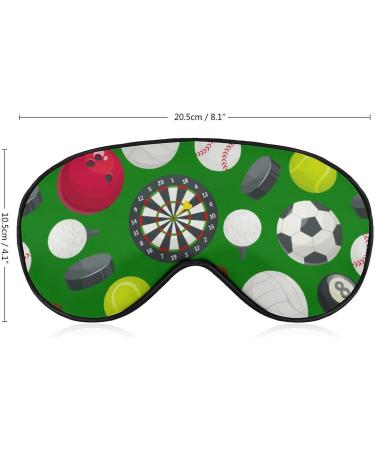 Sport Ball Pattern Sleep Mask - Adjustable Eye Cover for Men and Women | Block Light for Better Sleep and Travel | Nap Blindfold with Comfortable Strap - Buy Online on GoSupps.com