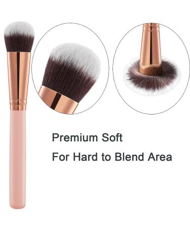 2pcs Face Self Tanning Flat Top Brush & Blending Applicator - Pink - Buy Online on GoSupps.com