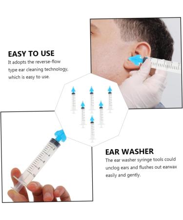 Healeved 6pcs Ear Wax Flusher Tool Ear Cleaning Kit and Gentle Wax Removal Includes Washers - Buy Online on GoSupps.com